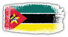Mozambique Brashstroke Flag Car Bumper Sticker Decal