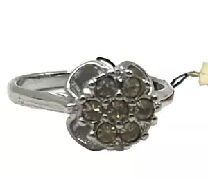 Anello Vintage Estate HGE Oro Bianco 18k Misura 5 Nuovo Vecchio Stock #0320A - Foto 1 di 5