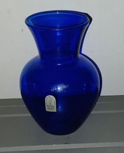 Cobalt Blue Pilgrim Glass Bouquet Vase 6 inches - Picture 1 of 5