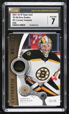 2021 SP Game Used 2005-06 Retro Rookies Gold /25 Jeremy Swayman CSG 7 Rookie RC