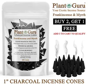 Frankincense And Myrrh Charcoal Incense Cones 1" TOPFLOW Bulk For Burner Holder - Picture 1 of 13