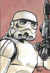 Storm Trooper IV..Star Wars..Original Acrylgemälde - Bild 1 von 3