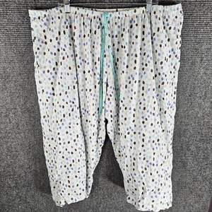 Hue Womens Plus Size Capri Sleep Pants Pajamas 3XL Polka Dots Grey - Picture 1 of 5