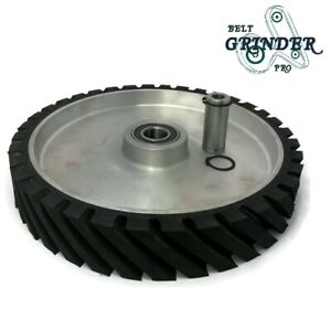 12" Serrated Rubber Belt Grinder Contact Wheel Contact Wheel for sanding machine