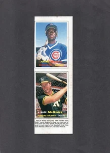 1990 SCD Baseball Card Price Guide Uncut #41 Jerome Walton #42 Mark McGwire - Bild 1 von 2