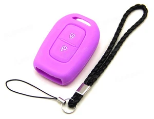 Purple Silicone Case Cover For Renault Duster Oroch Captur Remote Key 2 Buttons - Bild 1 von 5