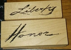 Ehre & Freiheit, 2 Atamps,,Kunstimpressionen,,Gummistempel,(B17) - Bild 1 von 8