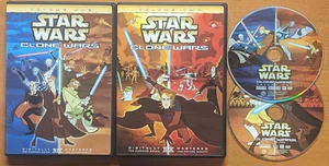 Star Wars - Clone Wars Volume 1 and Volume 2 DVD Authentic US Issue LIKE NEW - Imagen 1 de 2