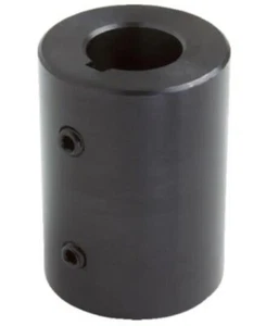 3/4" Solid Rigid Set Screw Coupling - Black Oxide - with Keyway and Set Screws* - Picture 1 of 1