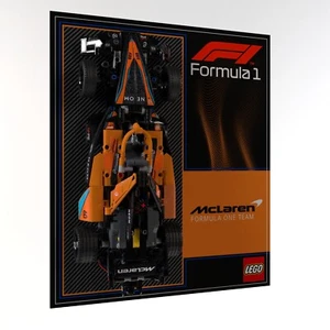 Wall Display Panel For LEGO® Technic NEOM McLaren Formula E Race Car 42169 - Picture 1 of 4