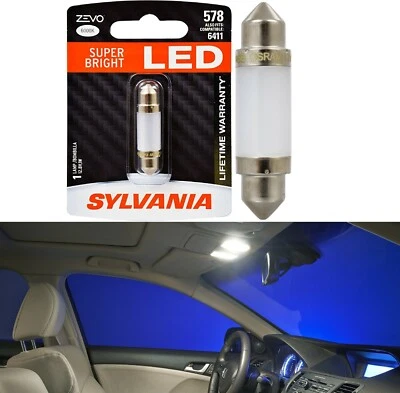 Sylvania ZEVO LED Light 6411 White 6000K One Bulb Interior Dome Replace Lamp EO - Image 1 of 4