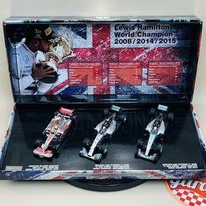 Minichamps 1/43 Lewis Hamilton 3 Set World Champion 2008 2014 2015 412081415 - Picture 1 of 15