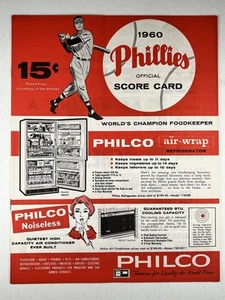 7-9-1960 Pittsburgh Pirates @ Philadelphia Phillies Program / Scorecard - Picture 1 of 5
