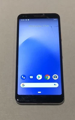 Google Pixel 3a 64GB - White - Unlocked - 64GB - Cracked - Working - Image 1 of 4