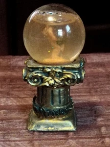 Miniature Snow globe "The Guardian" Angel Antique/Vtg - Picture 1 of 10