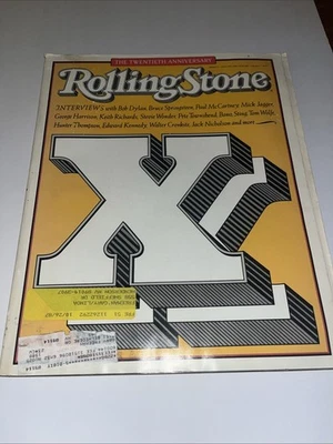 Rolling Stone Magazine 20th Anniversary Issue 512 Nov 5-Dec 10 1987 310 Pages - Image 1 of 4
