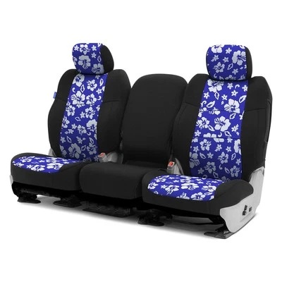 For Lexus RX350 11-13 Seat Cover CR-Grade Neoprene 2nd Row Black & Hawaiian Blue - Изображение 1 из 4