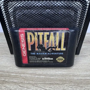Pitfall: The Mayan Adventure( Sega Genesis, 1994) Cleaned Tested Video Game - Picture 1 of 3