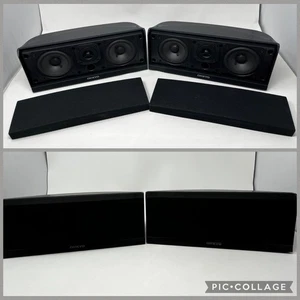 ONKYO 70w Center Channel Black Speakers SKS-HT20C Set Of 2 Tested Good - Picture 1 of 19