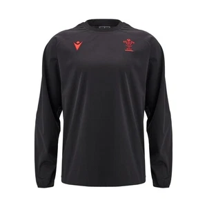 RUGBY WALES – TRAINING TOP TRACKSUIT SWEATSHIRT CONTACT - MACRON - Season 24/25 - Picture 1 of 4
