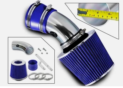 AIR INTAKE FILTER INDUCTION KIT FOR 1997-2005 BUICK PARK AVENUE 3.8L V6 (BLUE) - Image 1 of 4