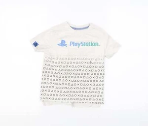 Fashion Boys White Cotton blend T-Shirt Size 6-7 Years - PlayStation - Picture 1 of 12