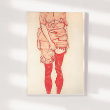 Egon Schiele - Standing Woman in Red (1913) Photo Poster Painting Art Print