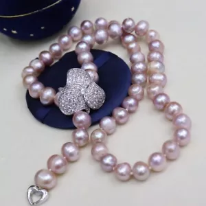 8-9 MM natural south sea purple pearl necklace - Picture 1 of 3