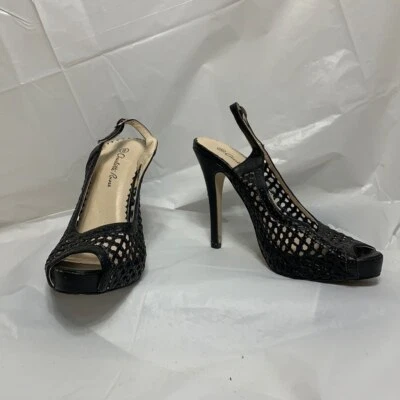 Tacón de mimbre negro Charlotte Russe talla 8 Foto 1 de 4