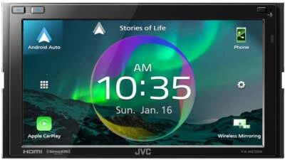 JVC KWM875BW 6.8” Double-DIN Touchscreen Multimedia Receiver - Image 1 of 4