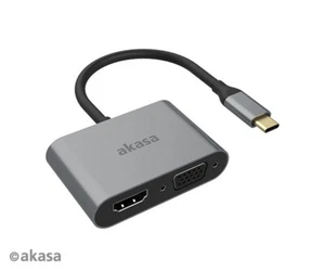 Akasa AK-CBCA23-18BK USB Type-C to HDMI / VGA 2-in-1 Adaptor - Picture 1 of 1