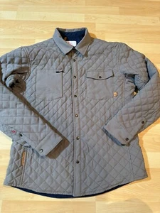 Chaqueta Camisa Western Rise Airloft Para Hombre Gris Mediana A Presión Acolchada Cuello Bolsillos - Imagen 1 de 6