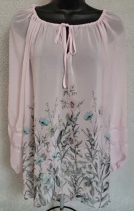 LC Lauren Conrad Womens Shirt Top Blouse Size S Small Multicolor Floral - Picture 1 of 12