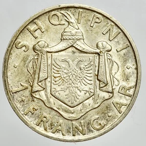 ALBANIA - ZOGU -AG/ 1 FRANG 1935 - Picture 1 of 2