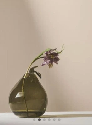 NUEVO Jarrón Anthropologie de vidrio de pera verde otoño brote borosilicato Foto 1 de 3