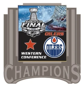 2024 NHL PLAYOFFS PIN EDMONTON OILERS WESTERN CONFERENCE CHAMPIONS STANLEY CUP - Imagen 1 de 1