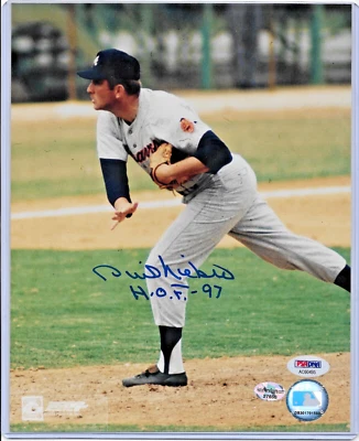 Phil Niekro, Atlanta Braves — Autographed 8x10 w/"H.O.F. ’97" inscription — PSA - Image 1 of 2