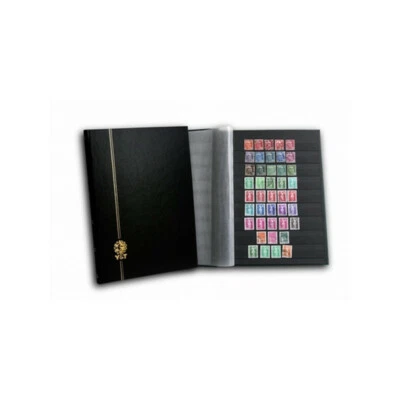 YVERT ET TELLIER Perfecta Ordner großes Modell 64 schwarze Seiten für Briefmarken.