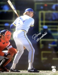 Milw Brewers 1982 AL Champion JIM GANTNER Signed 16x20 Photo #11 AUTO - BAS - Picture 1 of 1
