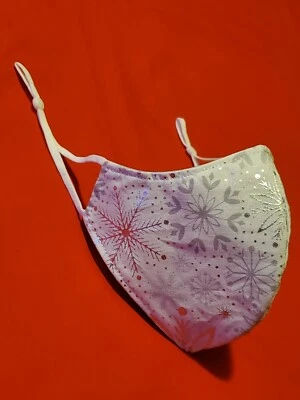 Молодежная регулируемая маска для лица со снежинками на рождественский праздник  - Изображение 1 из 4