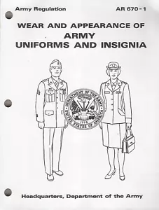 Historical book Wear and Appearance of Army Uniforms and Insignia, 1979 edition - Foto 1 di 1