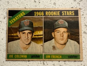 1966 Topps Venezuelan Joe Coleman Jim French Rc Rookie Rare Whasintong Senators - Bild 1 von 2