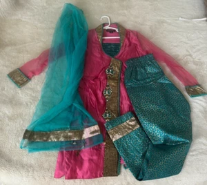 Party Wear girls Organza hand embroidery kameez shalwar 5 years size 30. 3 piece - Picture 1 of 3