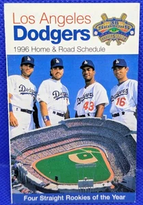 MIKE PIAZZA MONDESI NOMO - 1996 Los Angeles DODGERS POCKET SCHEDULE - Picture 1 of 3
