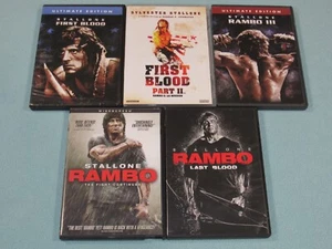 5 DVD Lot: RAMBO Complete COLLECTION ~Sylvester Stallone~ ALL 5 Films! - Foto 1 di 21
