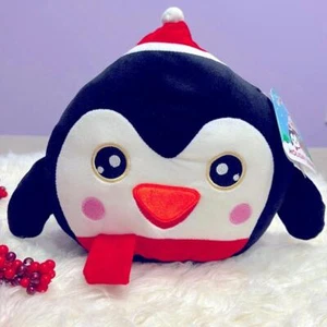 NWT Holiday Squad Super Soft & Squishy Smooshies Christmas Penguin Plush Toy 10" - Picture 1 of 10
