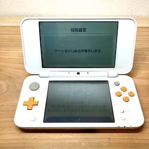 Nintendo New Nintendo 2DS XL LL White/Orange Console Stylus Working Tested - Picture 1 of 12
