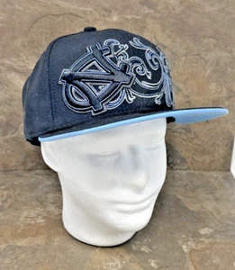 North Carolina Tar Heels New Era 59FIFTY Cap Hat Fitted 7 3/8 Black 100% Wool - Picture 1 of 9