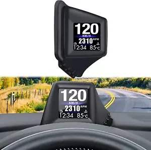 Car HUD Head up Display, OBD2 HUD Display with OBDII GPS Dual System OBD2 Speedo - Picture 1 of 8