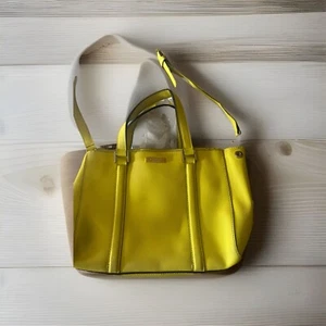 Borsa Kate Spade con manico in pelle gialla verdastra Newberry Lane Loden Top - Foto 1 di 9